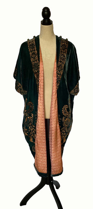 Bohemian Kaftan Bottle-Green Velvet