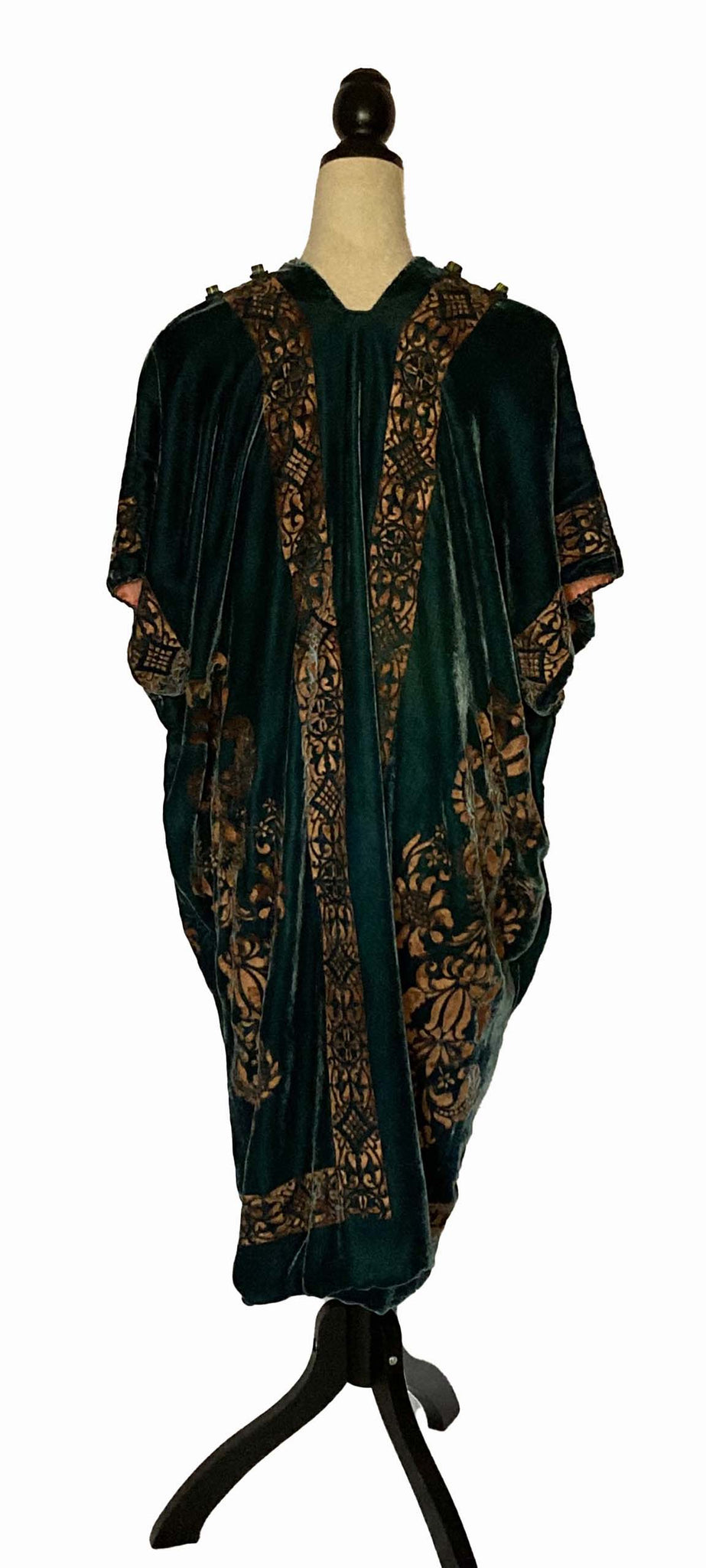 Bohemian Kaftan Bottle-Green Velvet