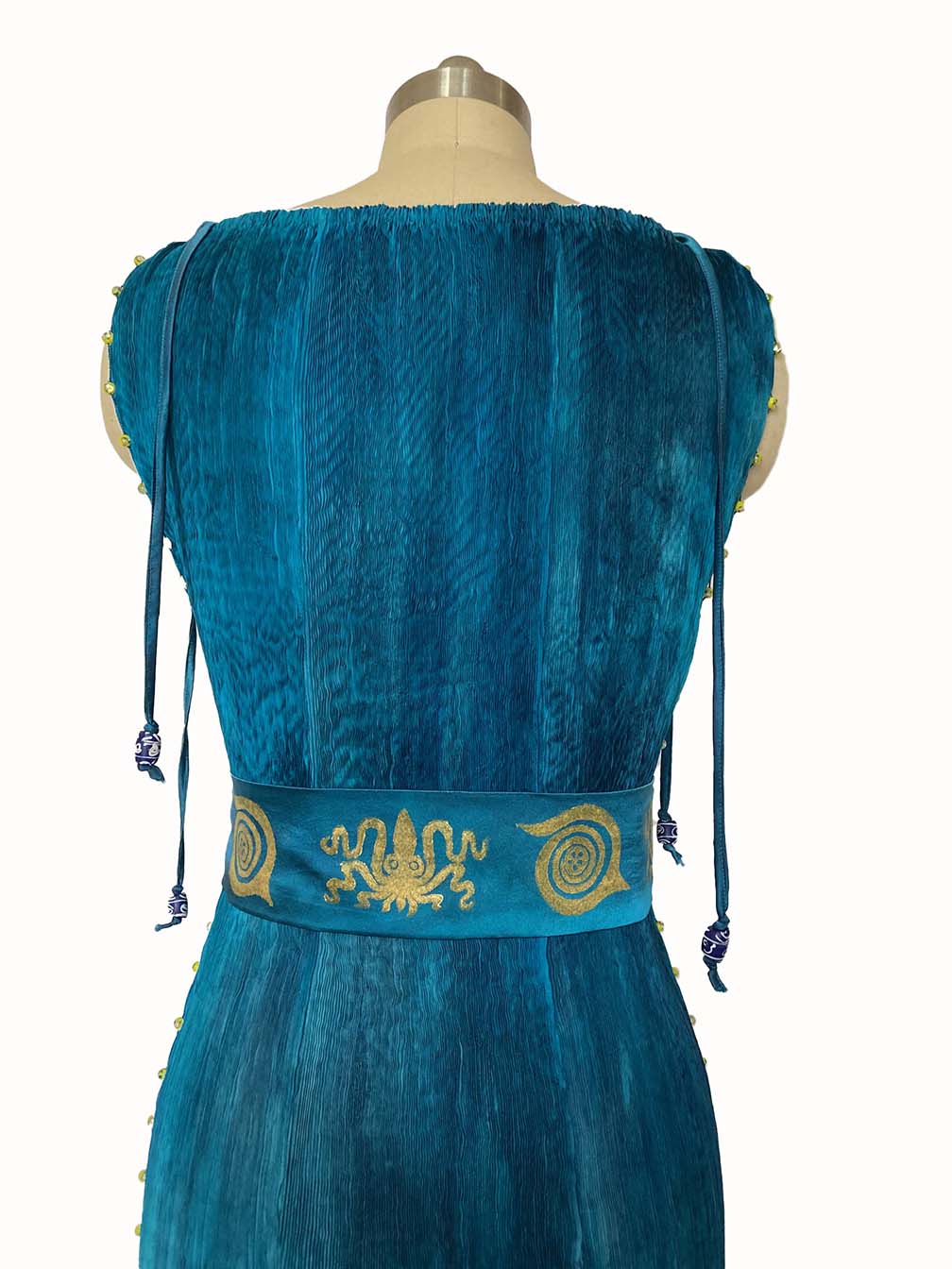 Pacific-Blue Delphos Gown