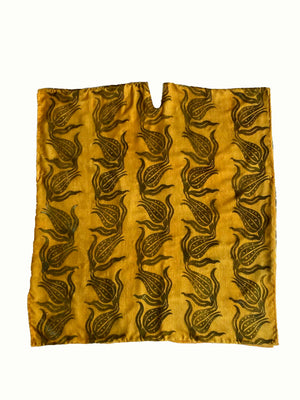 Saffron Yellow Boho Silk Velvet Jacket