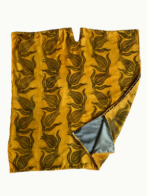 Saffron Yellow Boho Silk Velvet Jacket