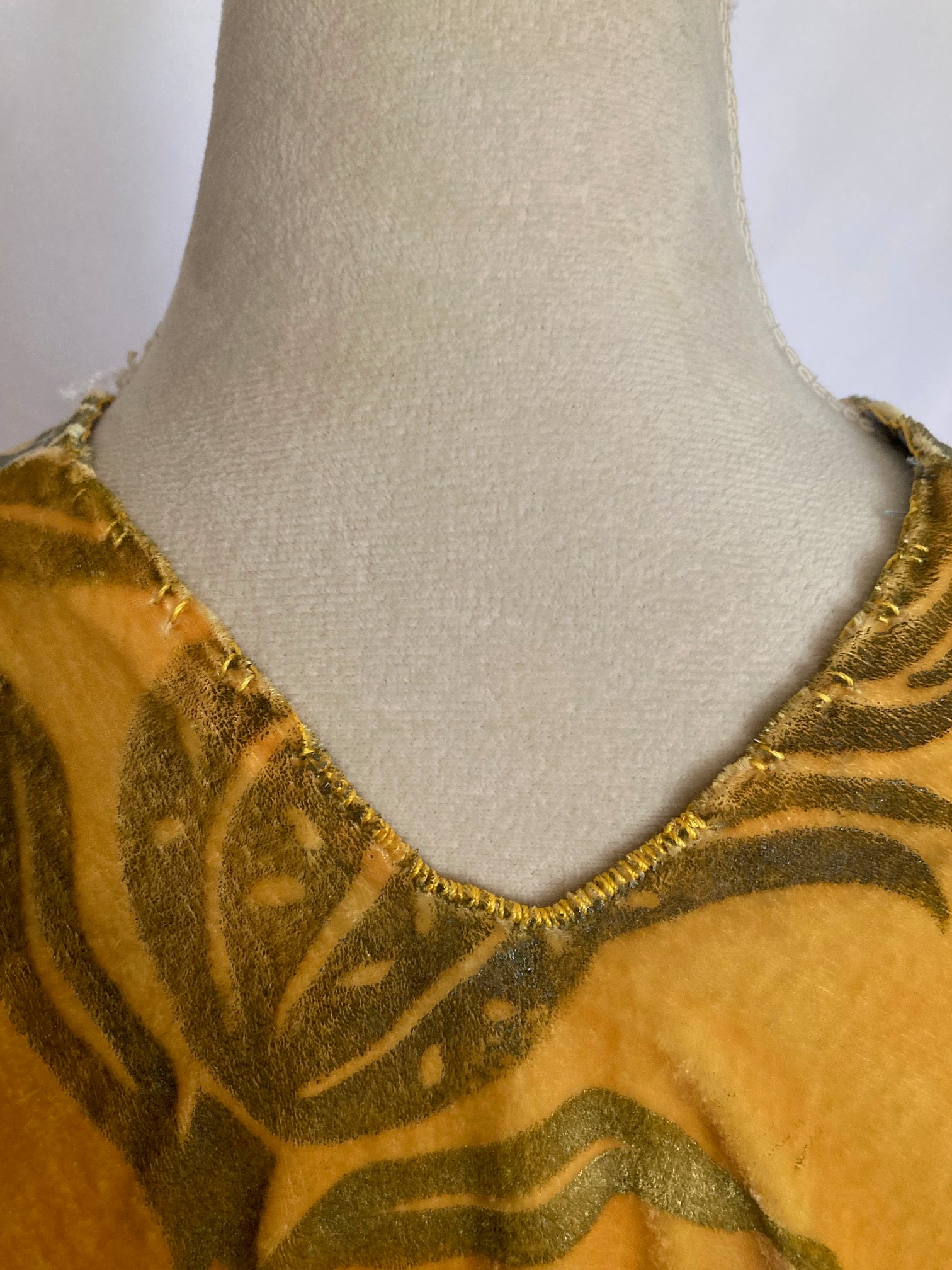 Saffron Yellow Boho Silk Velvet Jacket